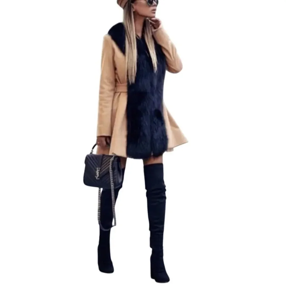 Sam Edelman Knee High Boots Size 8.5 Black Suede Almond Toe Block Heel Pull-On